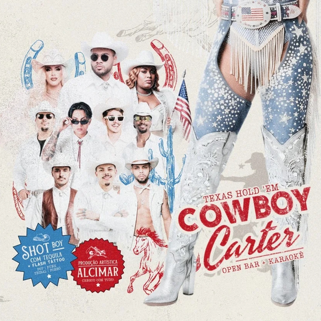 TEXAS HOLD'EM COWBOY CARTER | OPEN BAR + KARAOKÊ 