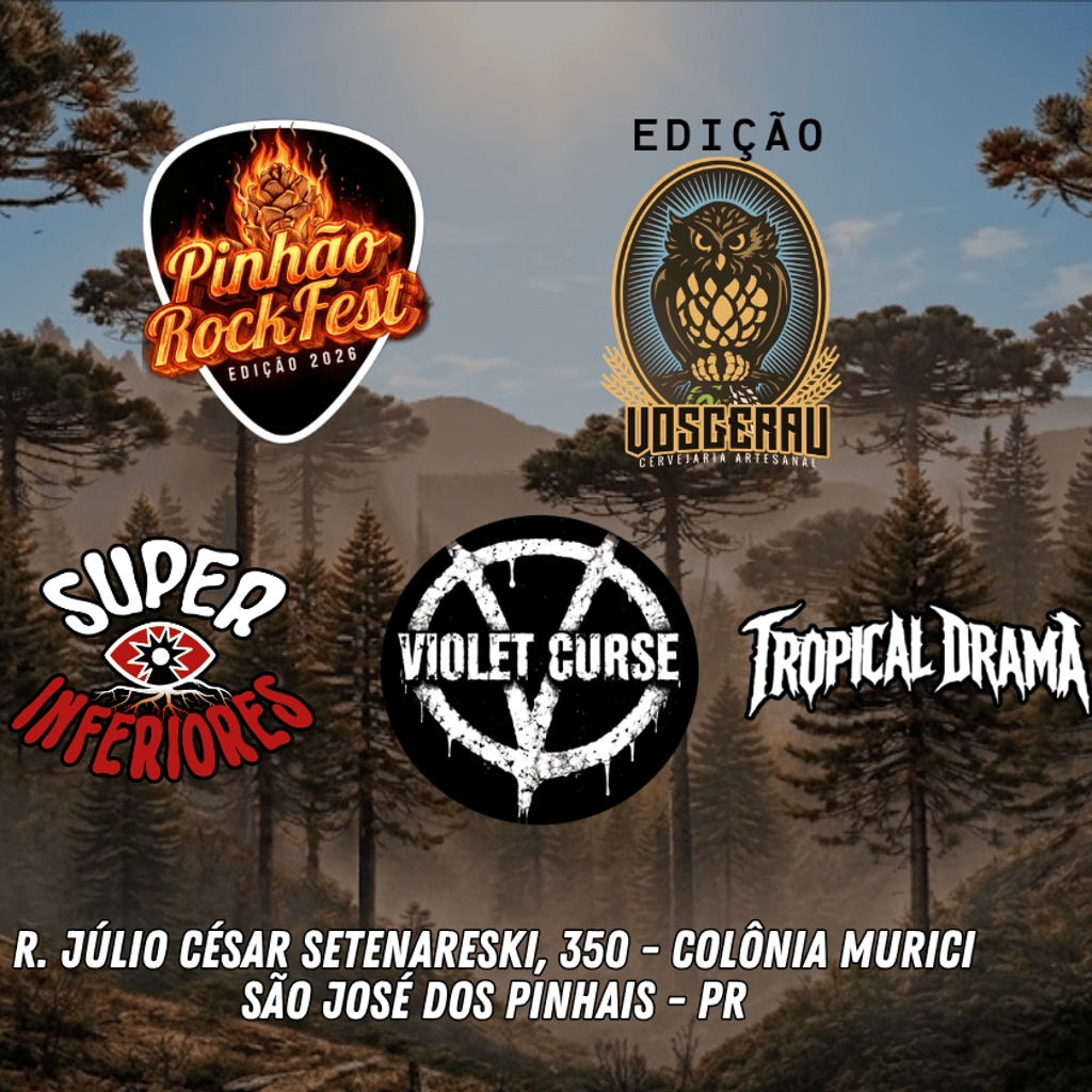 Pinhão RockFest 2026 - Edição Cervejaria Vosgerau